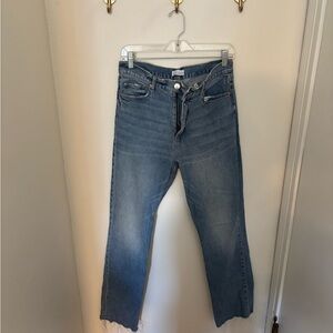 LOFT high waist relaxed straight jeans